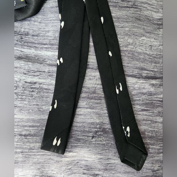 Vintage Looney‎ Tunes Mania Tie Daffy Duck Graphic Black Orange - Picture 7 of 8